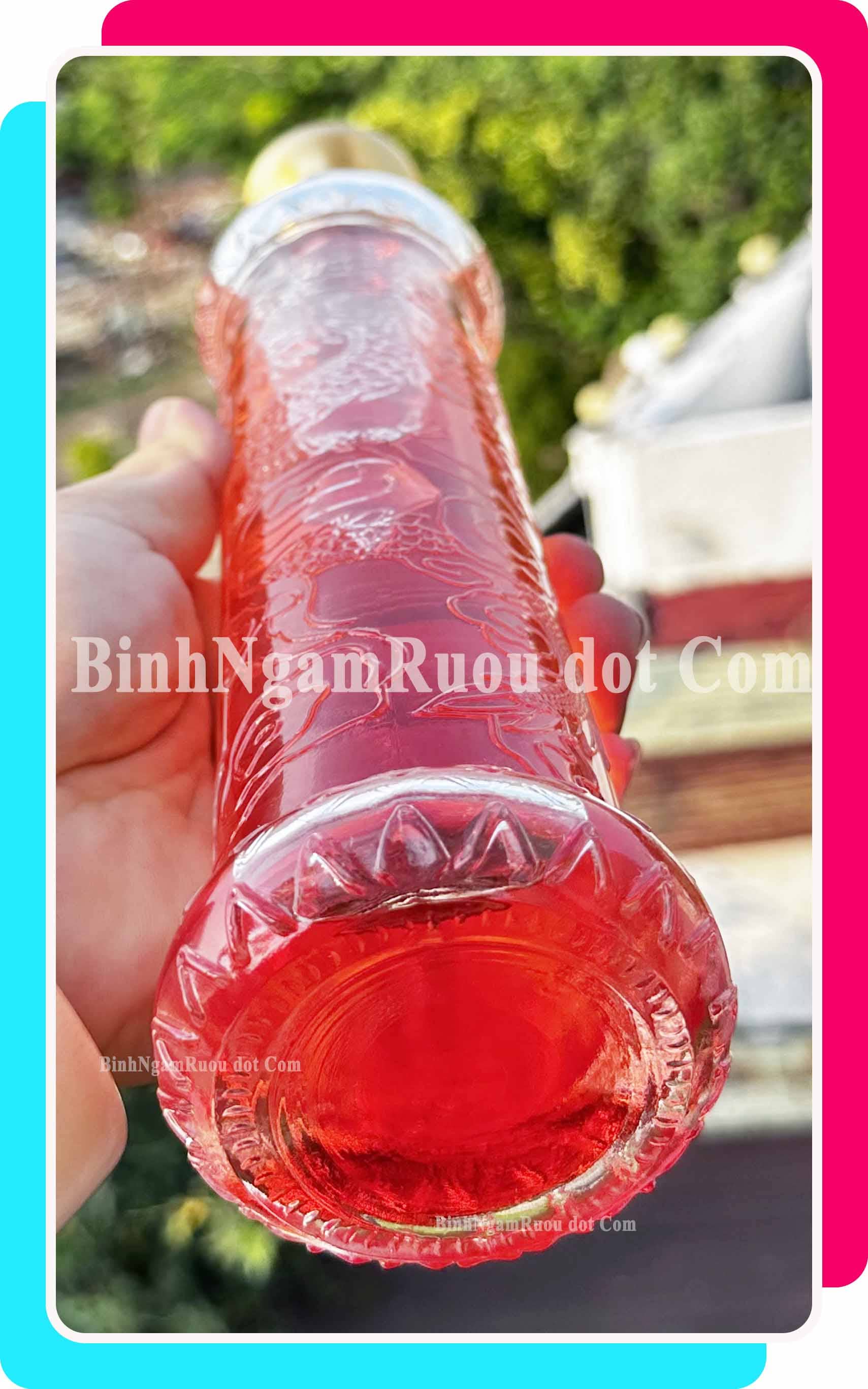 C61 Chai Đựng Rượu Thủy Tinh Họa Tiết Rồng Sang Trọng - Cao Cấp 500ml - Đẹp Cao Cấp - Nắp Kín Thủy Tinh Trong - Tặng Biếu Sang Trọng