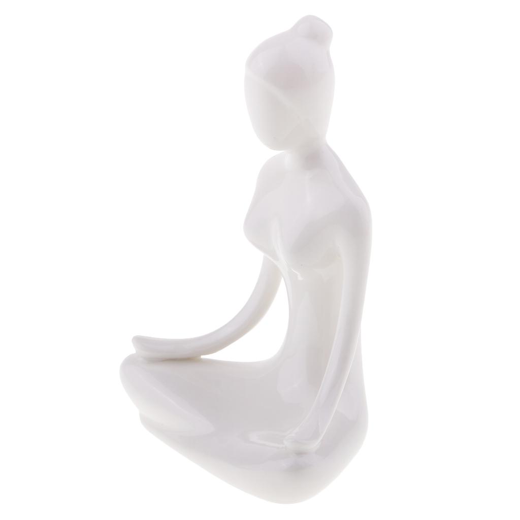 Meditation Yoga Pose Statue Figurine Resin Yoga Figure Sculpture Decoration