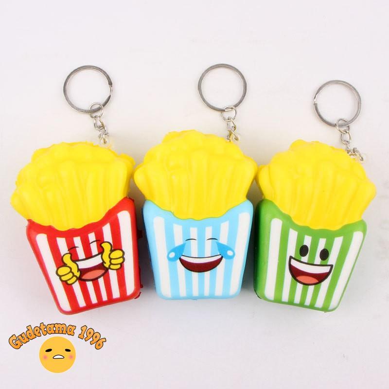 Squishy Khoai Tây Chiên mini 7cm có móc khóa