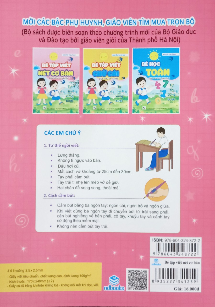 Bé tập viết nét cơ bản - Ndbooks