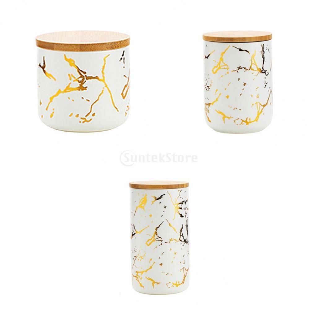 3 Pieces Ceramic Sugar Bowl Airtight Lids Sugar Dispenser for Home Kitchen