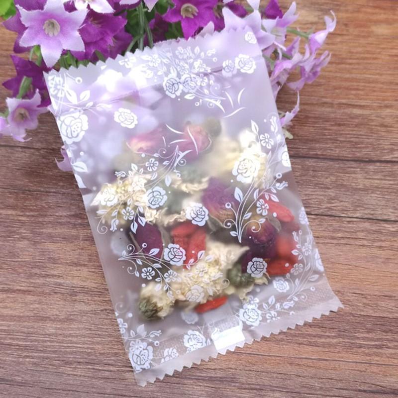 Bao Bì Đựng Trà, Bánh Kẹo Họa Tiết Bông Hồng Trắng COMBO F̶R̶E̶E̶S̶H̶I̶P̶100 Túi