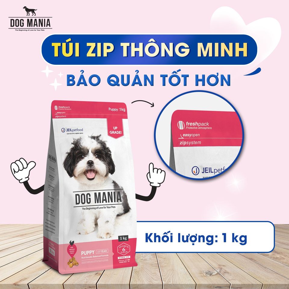 (1KG/2.4KG) Dog Mania - Thức ăn hạt CHO CHÓ NHỎ nhập khẩu HÀN QUỐC