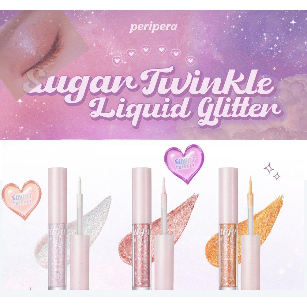 Màu Mắt Ánh Nhũ PERIPERA SUGAR TWINKLE LIQUID GLITTER 01 GLITTER WAVE 1.9g