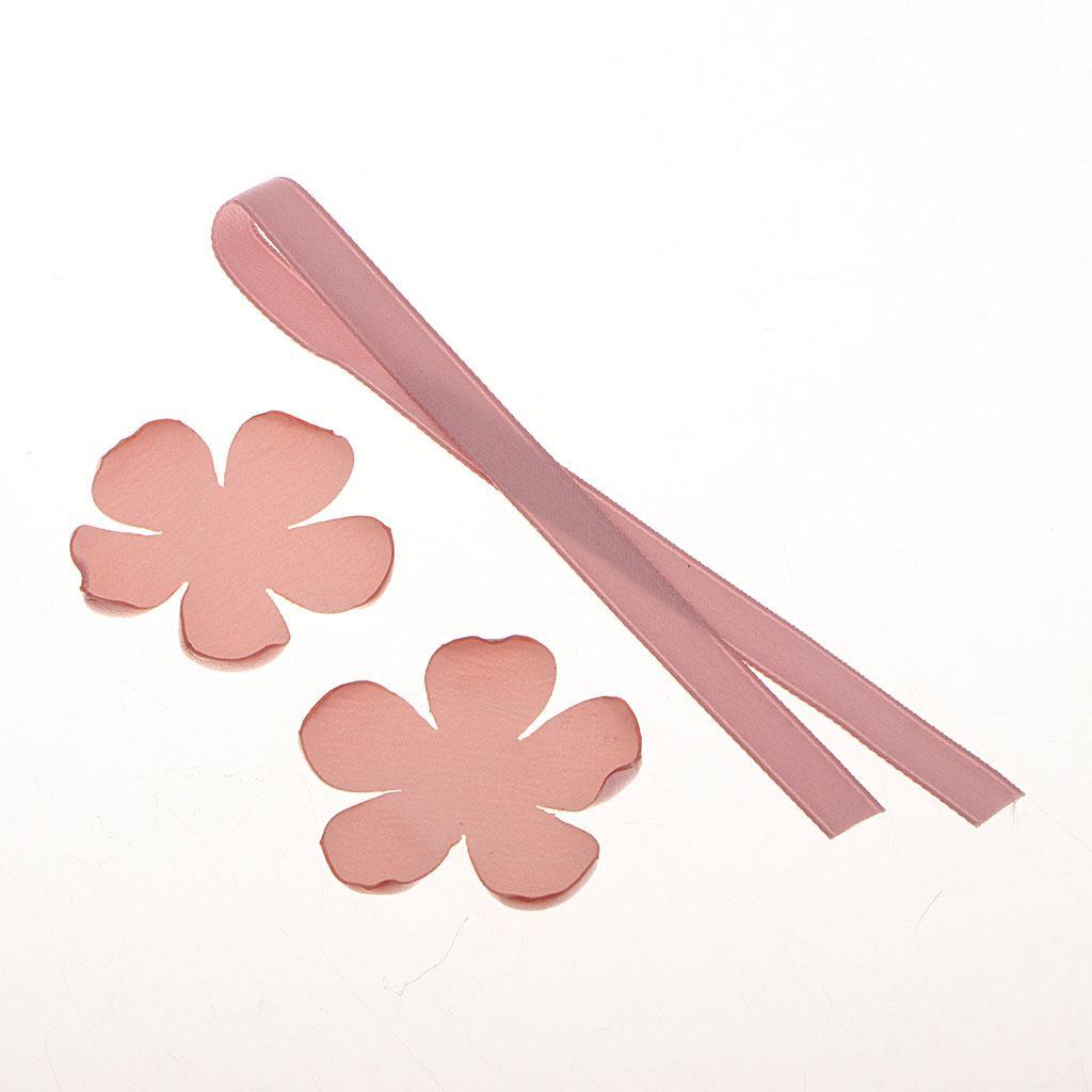 10pcs Crafts Hair Clip Cloth Flower Bead Ribbon for Hair Accessory Headwear