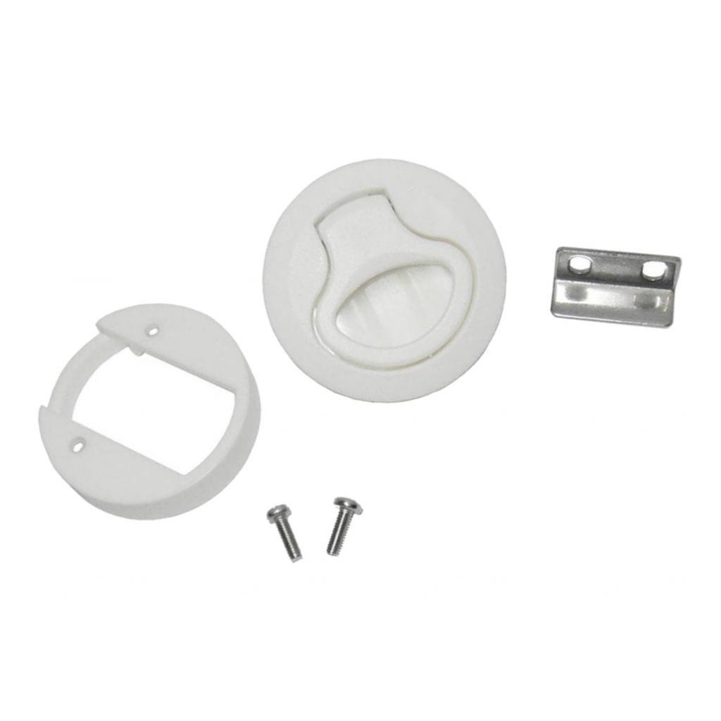 4x 2" Nylon Round Flush Pull Hatch Latch Latch for RV Marine Boat White