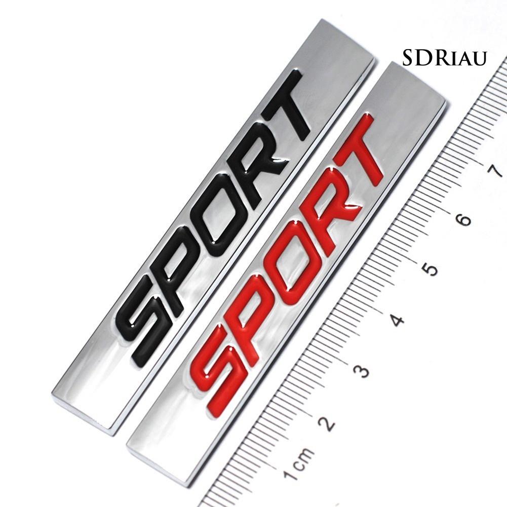 Miếng Dán Kim Loại Hình Chữ Sport Trang Trí Thân Xe Hơi