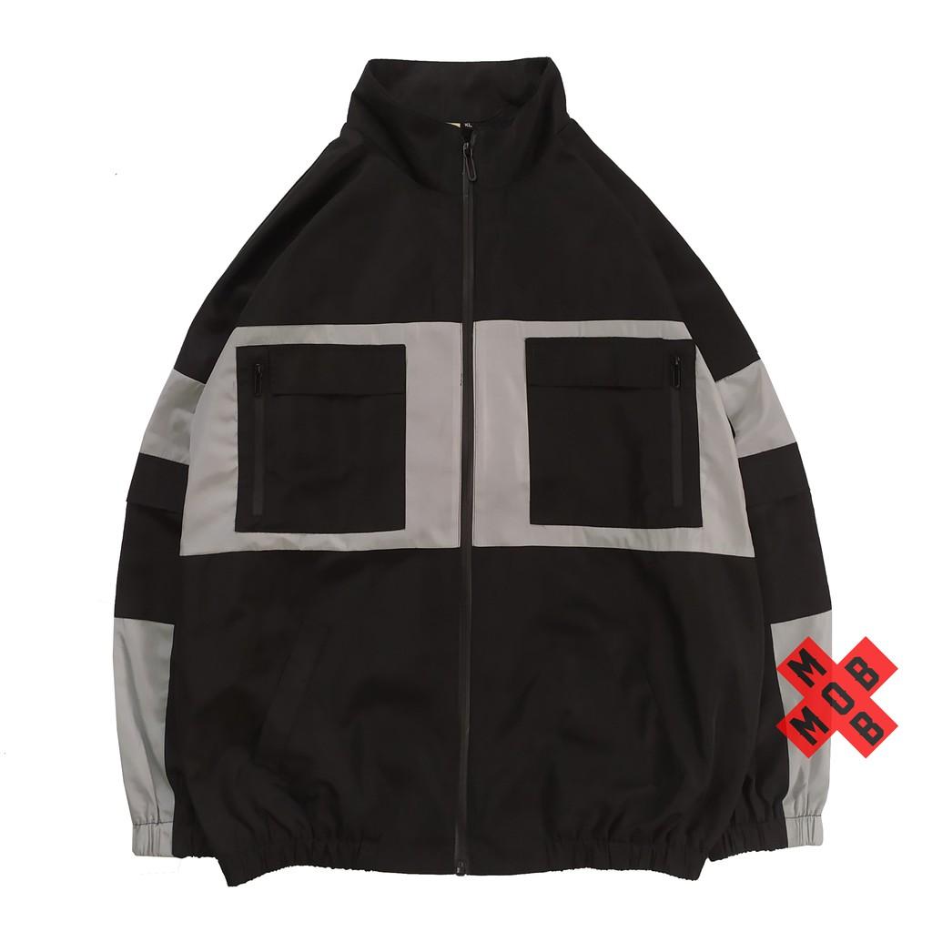 Áo khoác gió 2 lớp - Áo khoác dù unisex - Màu đen