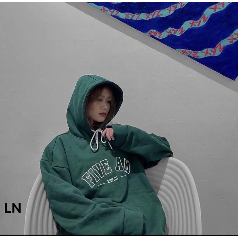 Áo hoodie FIVE AM mũ 2 lớp DA6