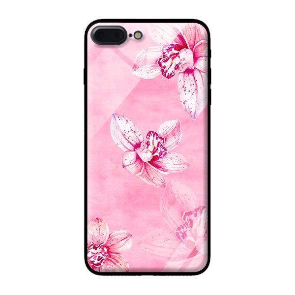 Ốp lưng kính cường lực cho iPhone 7 Plus Hoa Lan - Hàng chính hãng