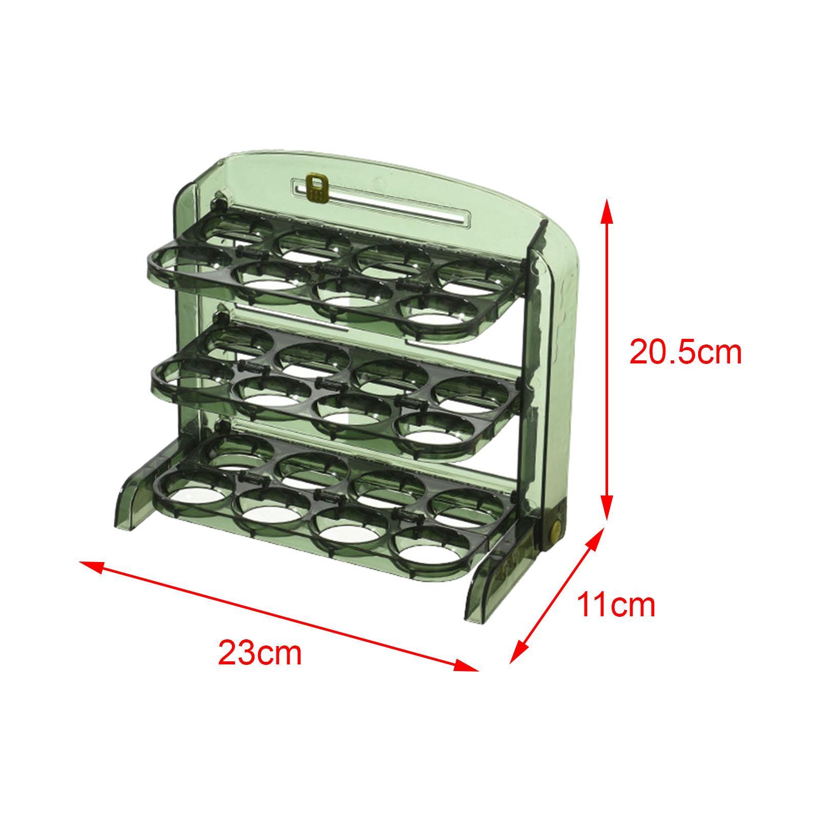 Creative overturn Egg Box Three Layers Stackable Organizer Bin for Freezer