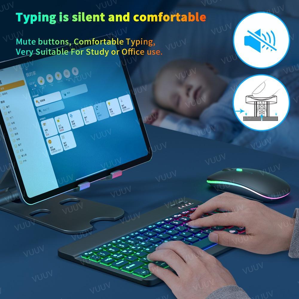Máy Tính Bảng iPad / Laptop / Android Màn Hình 10 "Kết Nối Bluetooth Có Đèn Nền Yên Tĩnh