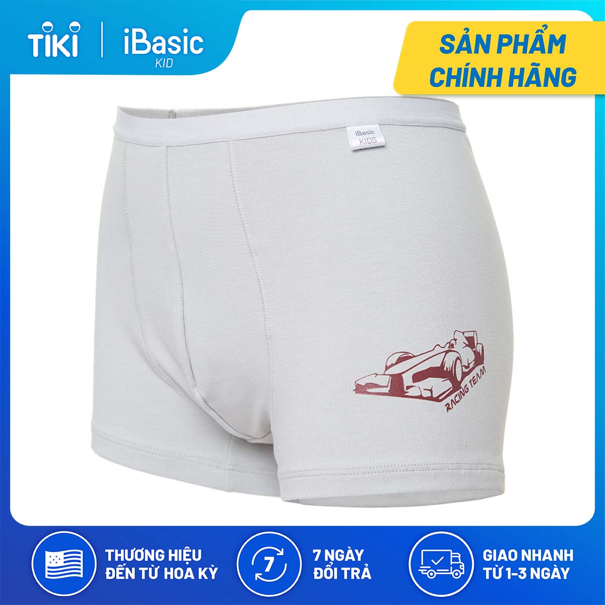 Hộp 3 quần lót bé trai phom boxer in hình iBasic PANB027