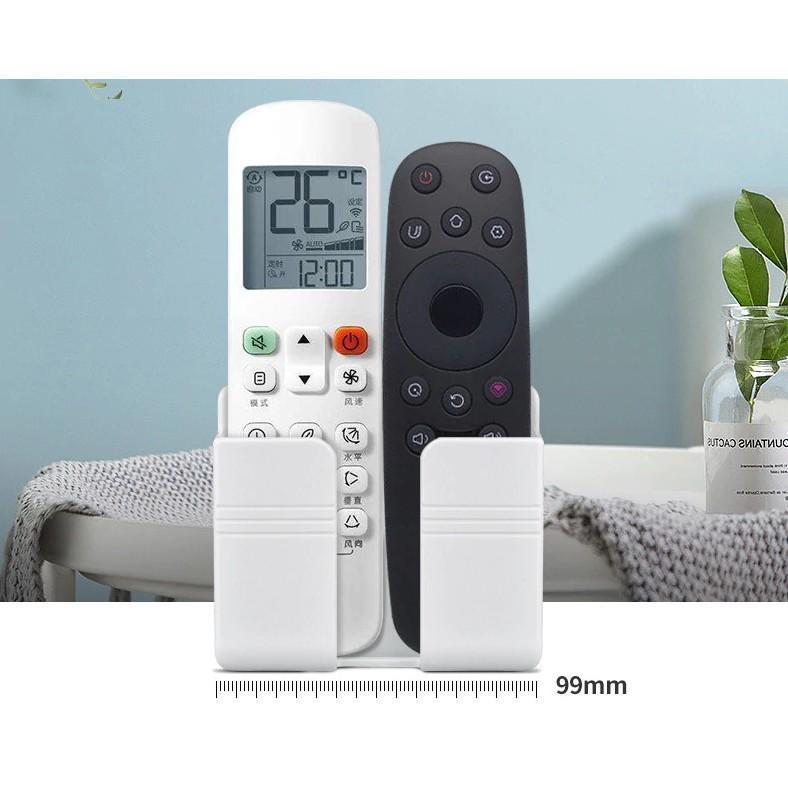 Kệ Dán Tường Để Remote - Giá Đỡ Sạc Điện Thoại Có Móc Treo Giữ Dây Điện - Loại Tốt