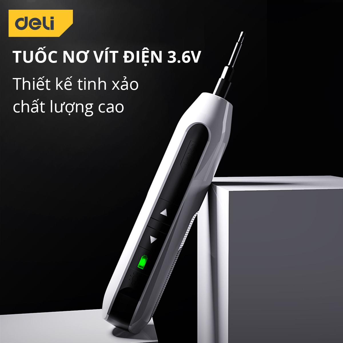 Tua Vít Sạc Pin Deli 3.6V Cao Cấp - Cổng Sạc Type C - Phù Hợp Sử Dụng Trong Sửa Chữa Đồ Dùng Gia Đình - H901A