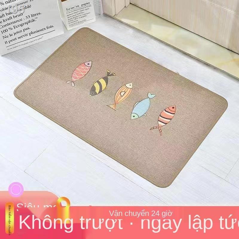 Thảm lối vào nhà bếp phòng tắm thấm nước chống trượt hoạt hình nhập hộ gia đình đơn giản