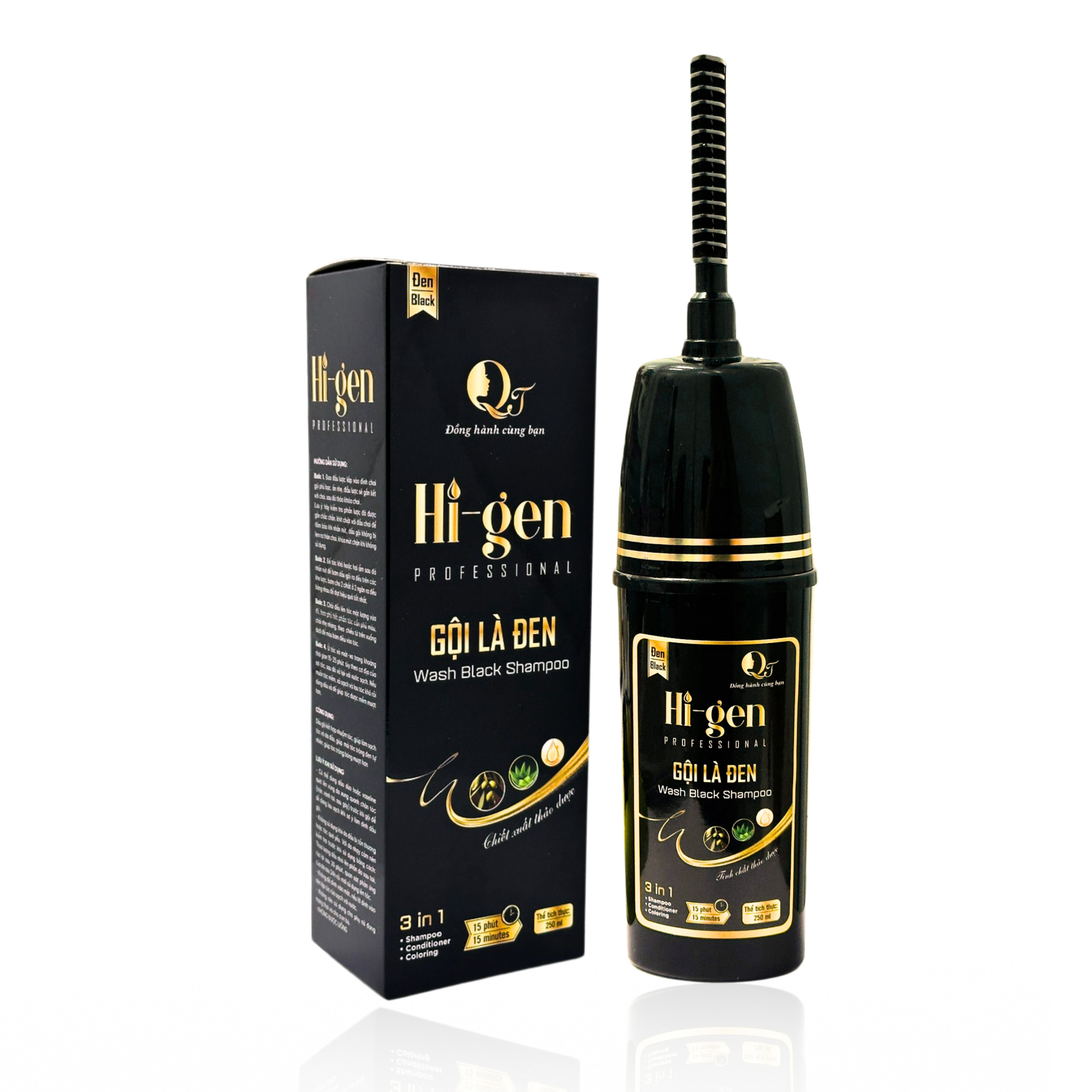 Dầu gội Phủ Bạc, Gội là đen Hi-gen Chai lược 250ml