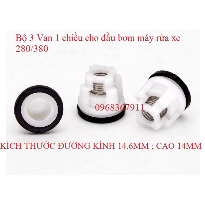 Bộ 3 Van 1 chiều cho đầu bơm máy rửa xe 280/380, Bộ 3 lupe ( van 1 chiều )