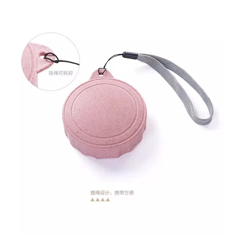 Ly lúa mạch có nắp kèm dây treo 500ml HT680 - Giao Ngẫu Nhiên