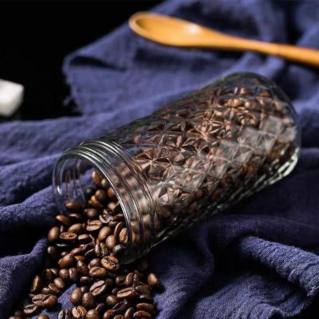 Bình thủy tinh nắp nhôm thân kim cương nhiều dung tích