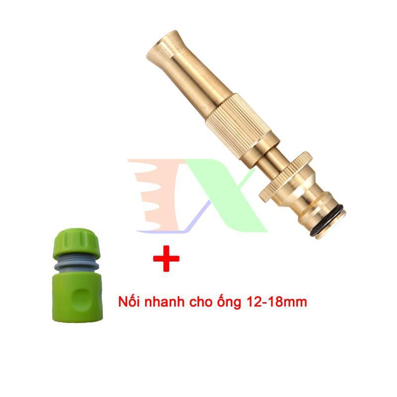 Vòi xịt nước tưới cây, rửa xe VPD-2033, Vòi đồng VOI-6 + Đầu nối nhanh 12-16 mm 206587+622