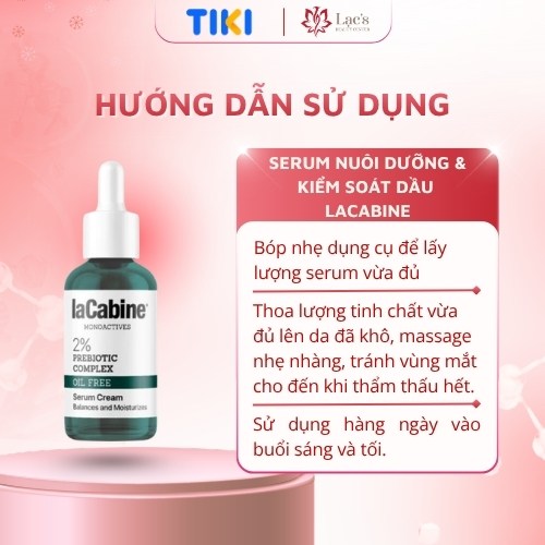Serum nuôi dưỡng và kiểm soát dầu LaCabine 2% Prebiotic Complex 30ml