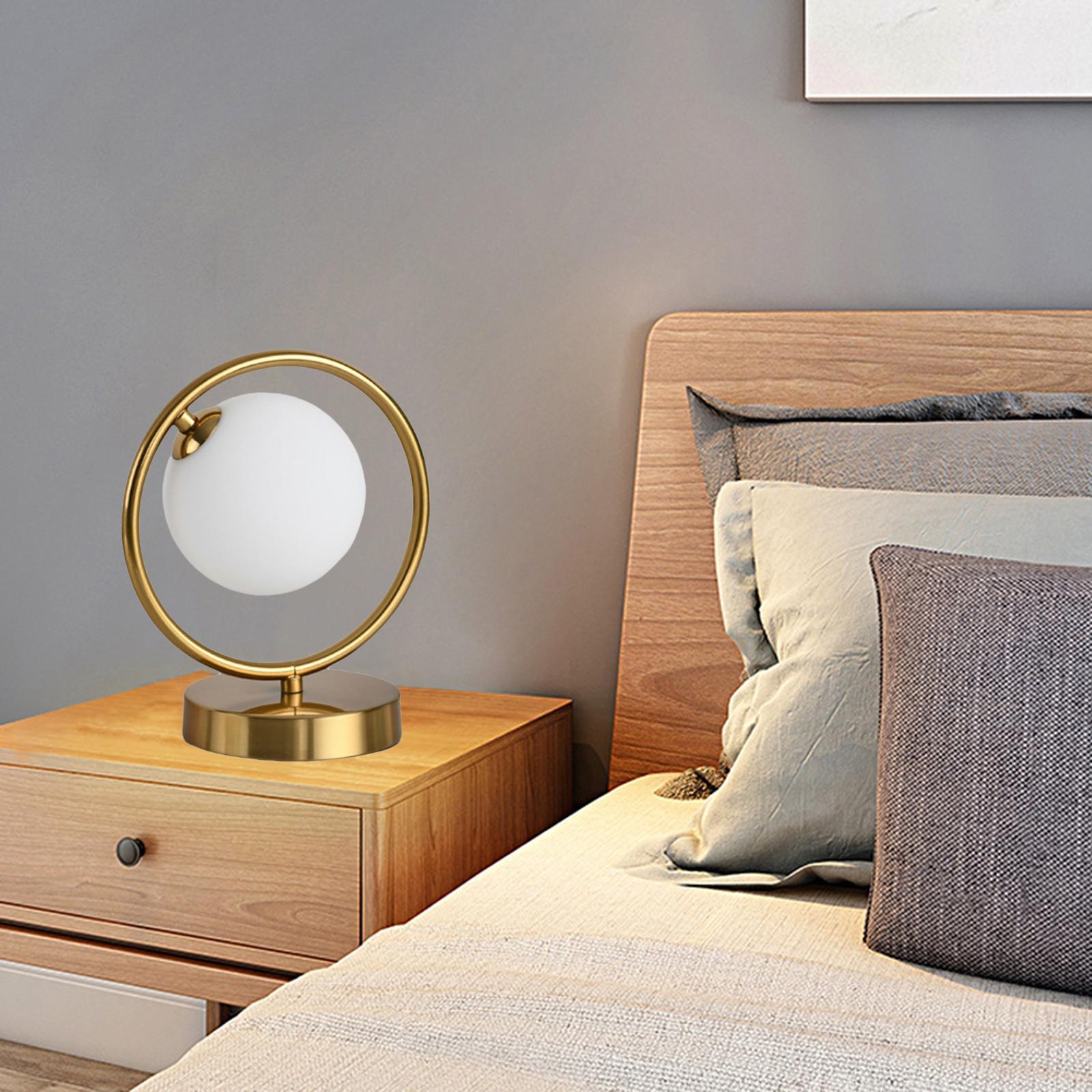 Dimmable Table Lamp Round Bedside Desk Night Light