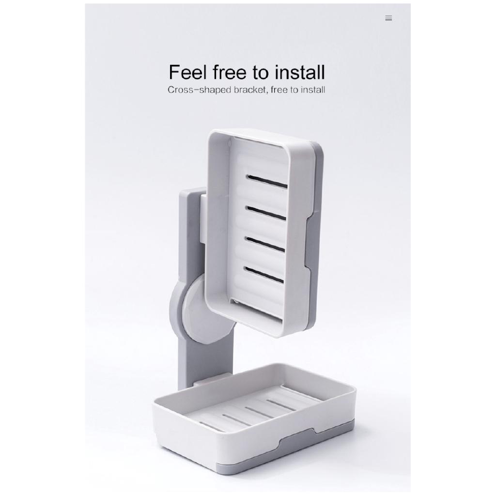 Giá Để Xà Phòng Hai Tầng Treo Tường Tiện Lợi