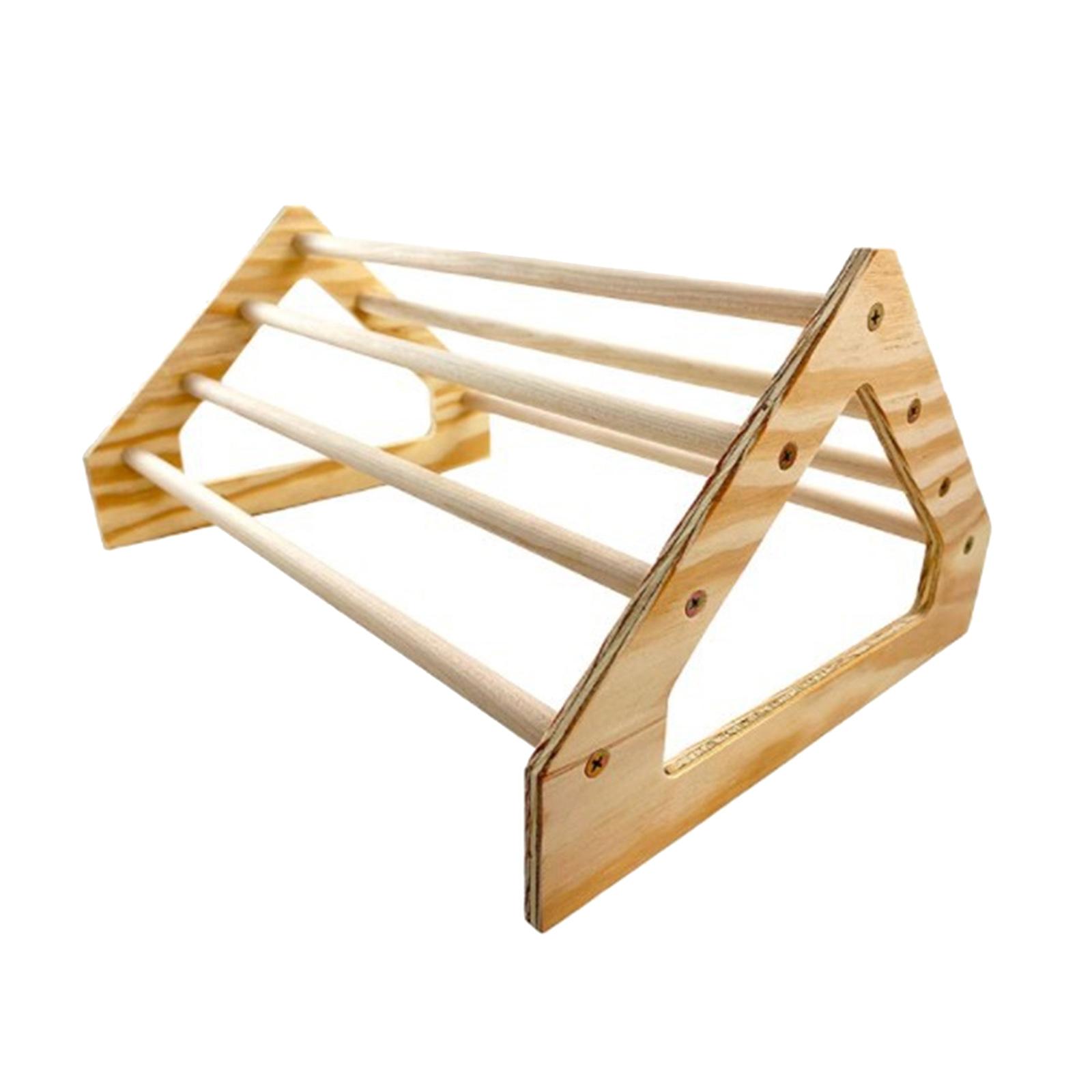 Wooden Parrot Bird Stand Tree Branch Hanging Toys Cage Perches Pet