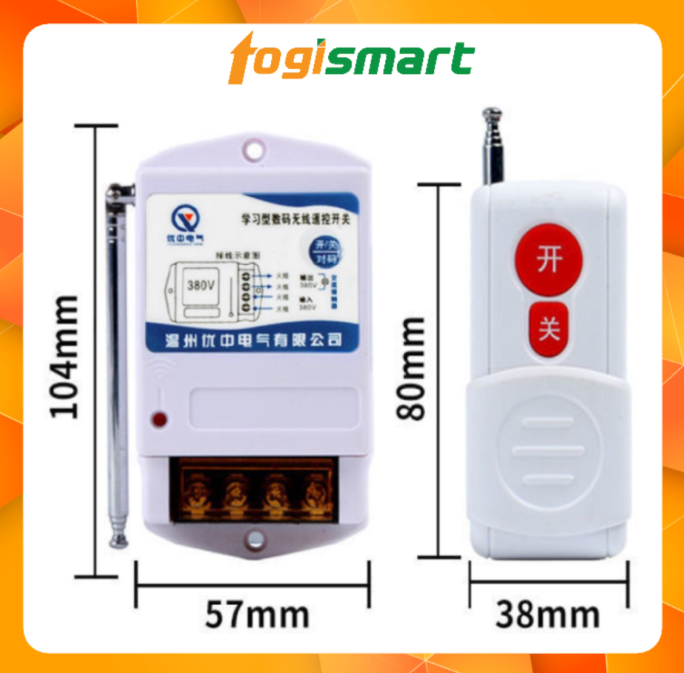 Công tắc điều khiển từ xa công suất cao 500M-1KM/30A/220V - HÀNG NHẬP KHẨU