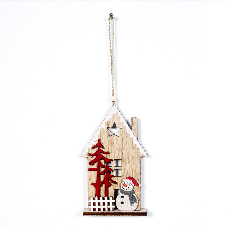 Móc Treo Trang Trí Giáng Sinh Ngôi Nhà Gỗ Siêu Dễ Thương 26x9cm