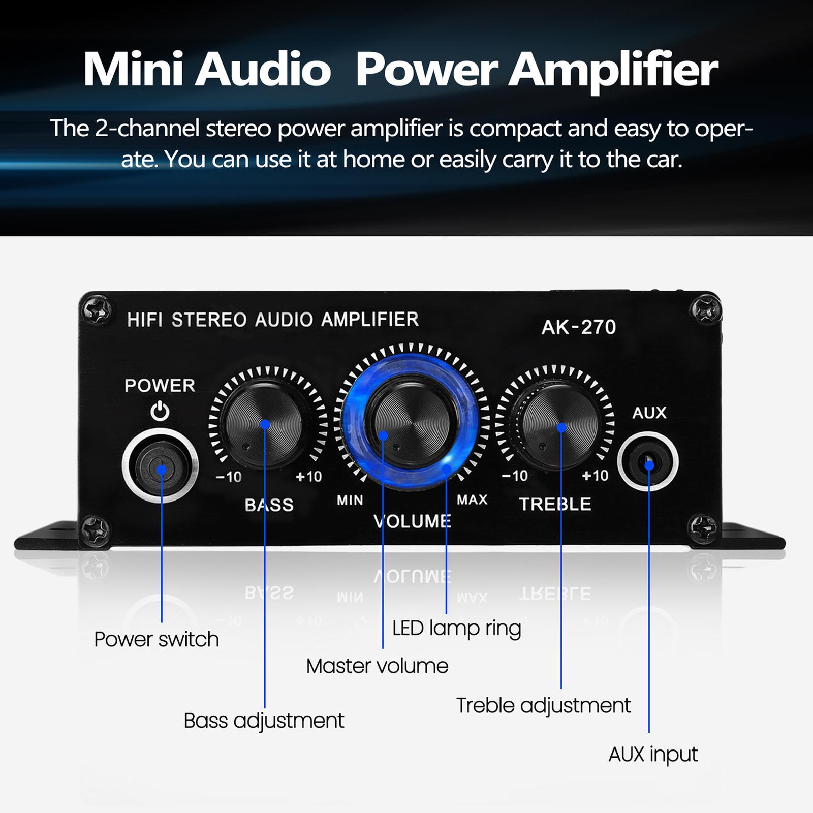 Surround Sound Mini  Sound  Amp Speaker  12V FM USB
