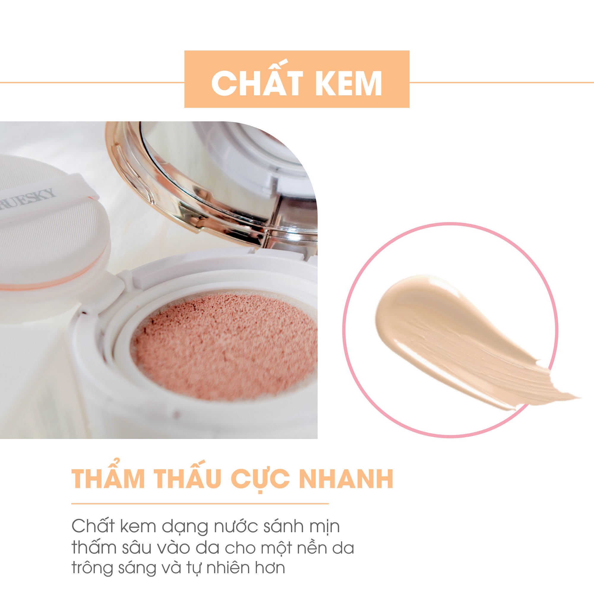 Phấn nước che khuyết điểm Truesky mỏng mịn, che phủ tốt , lâu trôi, tông sáng - Miracle BB Cushion SPF 30/PA +++