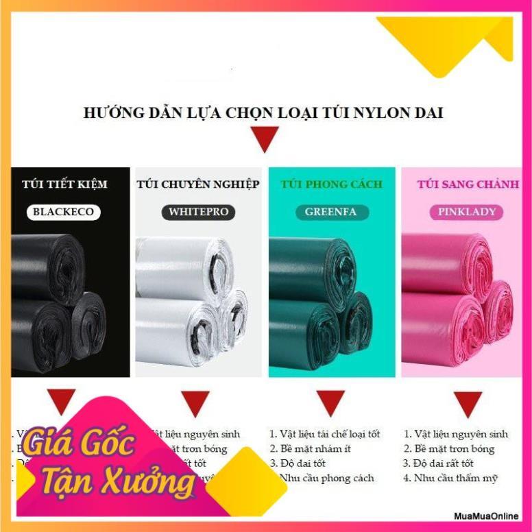 Bộ 100 Túi Nylon Đen Đóng Hàng Niêm Phong 32x45cm  TP'S