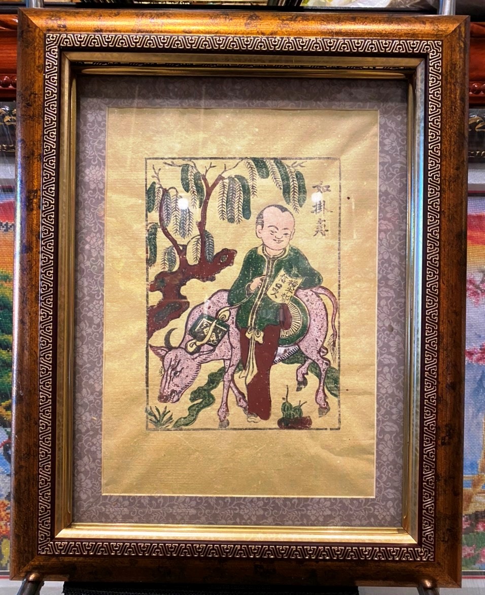 Tranh dân gian Đông Hồ- Chăn Trâu đọc sách - H65