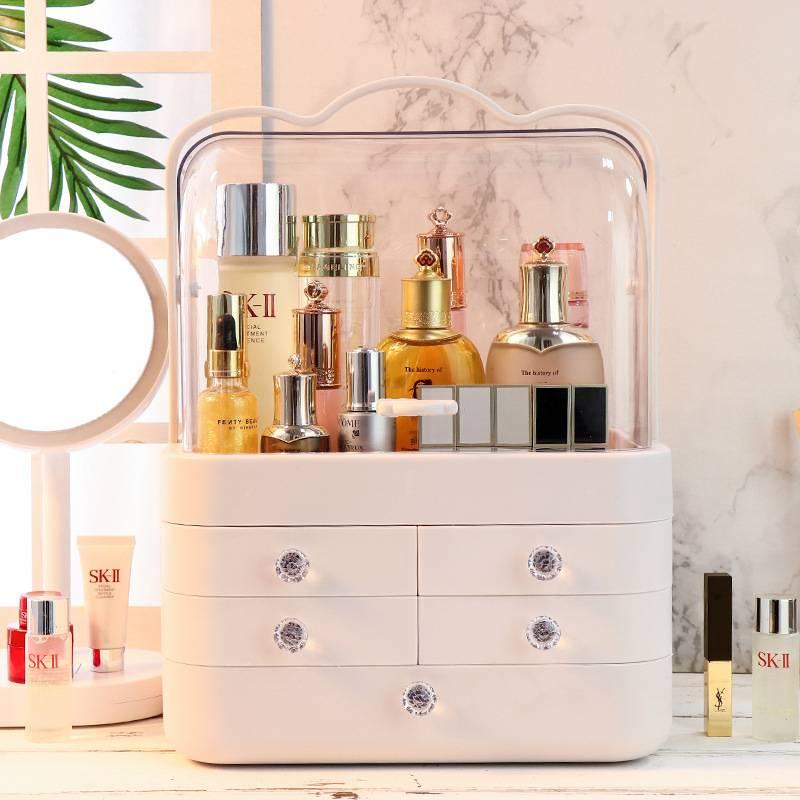 Hộp Đựng Mỹ Phẩm Để Bàn Cỡ Lớn Chống Bụi Tiện Dụng