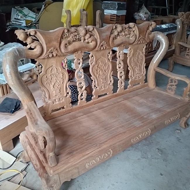 Bàn ghế minh quốc đào gỗ lim tay 10