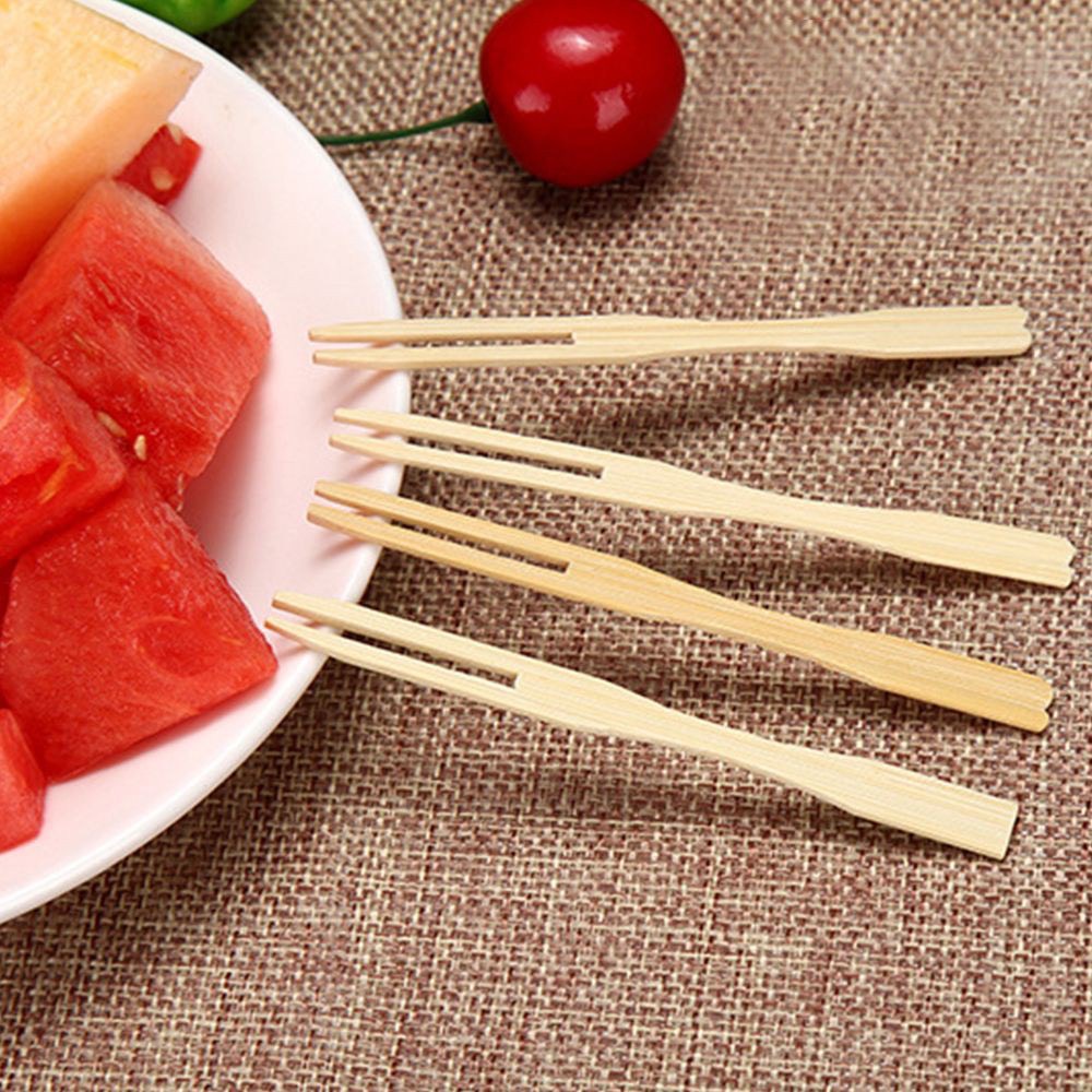 100 nĩa gỗ 9cm ăn trái cây dùng 1 lần an toàn tiện lợi -  Bếp xanh thiên bình