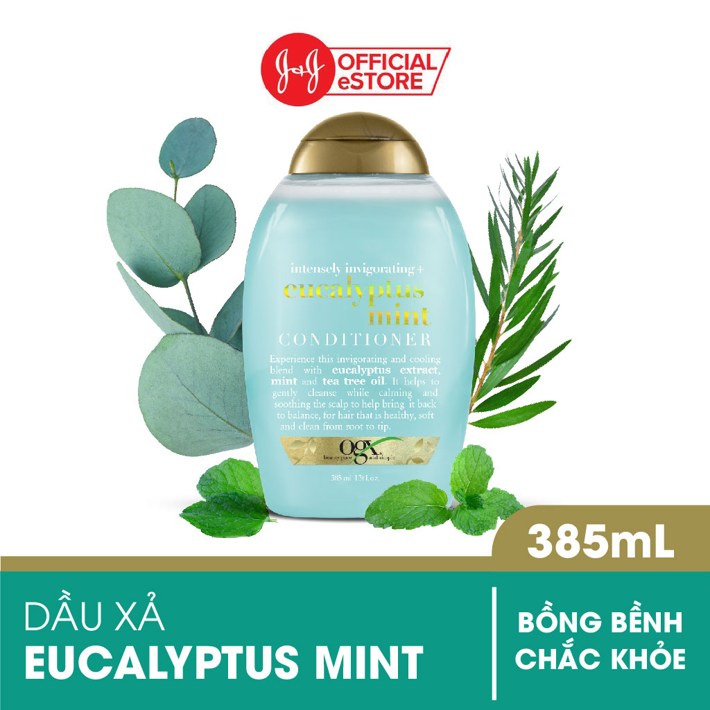 Combo 2 Chai Dầu Gội Và Xả OGX Chiết Xuất Hoa Anh Đào/ Bạch Đàn Bạc Hà - Dung tích 385ml/chai - Eucalyptus Mint