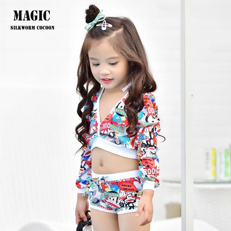 Áo Tắm Bé Gái Trẻ Em In 3 Miếng Riêng Biệt Đồ Bơi Trẻ Em Đi Biển 3 Bộ Đồ Bơi Trẻ Em Đồ Bơi