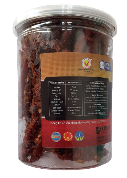 Snacks Stick Spicy Beef Jerky. Thịt bò khô QUE loại 1 thơm ngon Thu Ba Quảng Ngãi 300gr