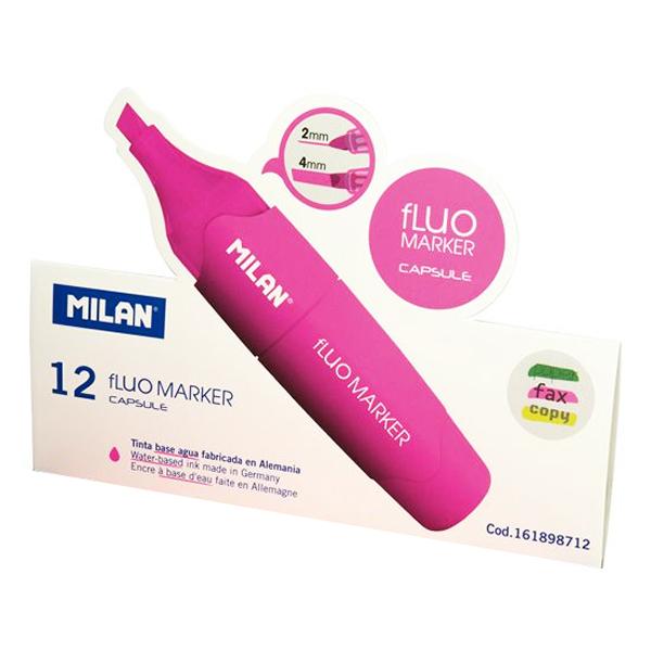 Bộ 2 Bút Dạ Quang - Capsule Fluo Marker - Màu Hồng