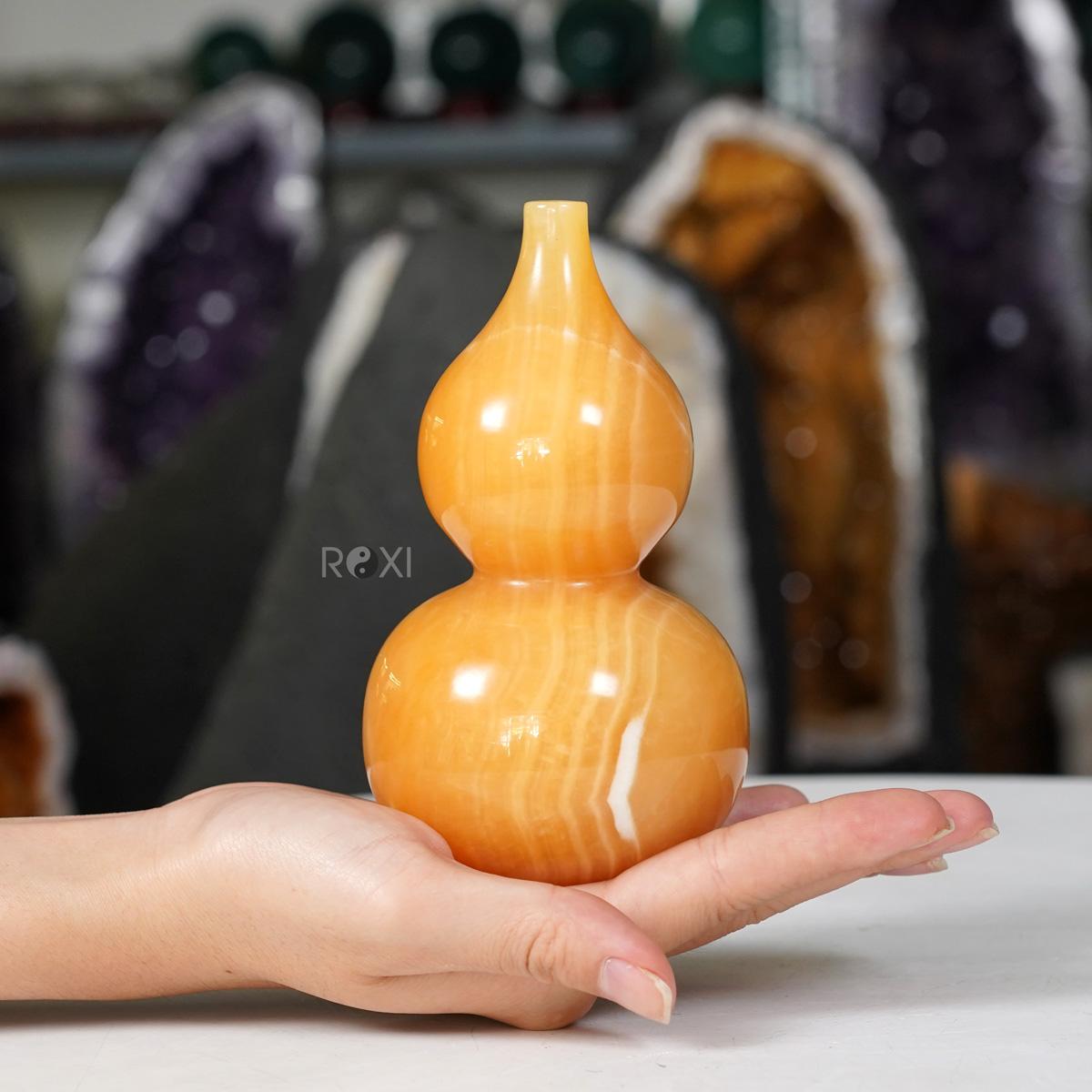 Hồ lô ngọc hoàng long 0,95kg - cao 15cm