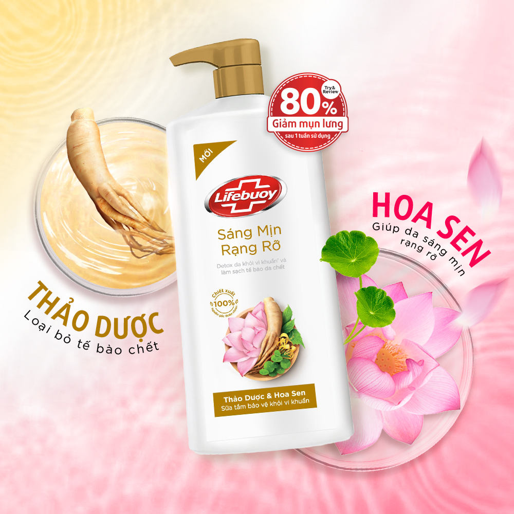 Sữa Tắm Lifebuoy Bảo Vệ Khỏi Vi Khuẩn Thảo Dược & Hoa Sen 800g