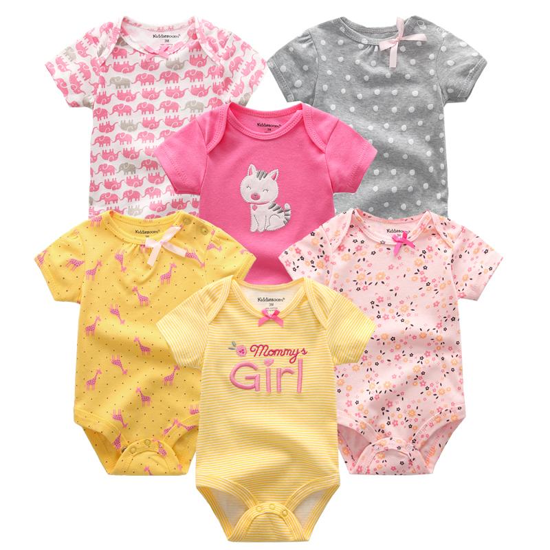 2021 6 Cái/bộ Unisex Sơ Sinh Bé Trai Quần Áo Kỳ Lân Cotton Bé Gái Quần Áo Hoạt Hình Bé Gái Quần Áo Liền Quần Bodysuits