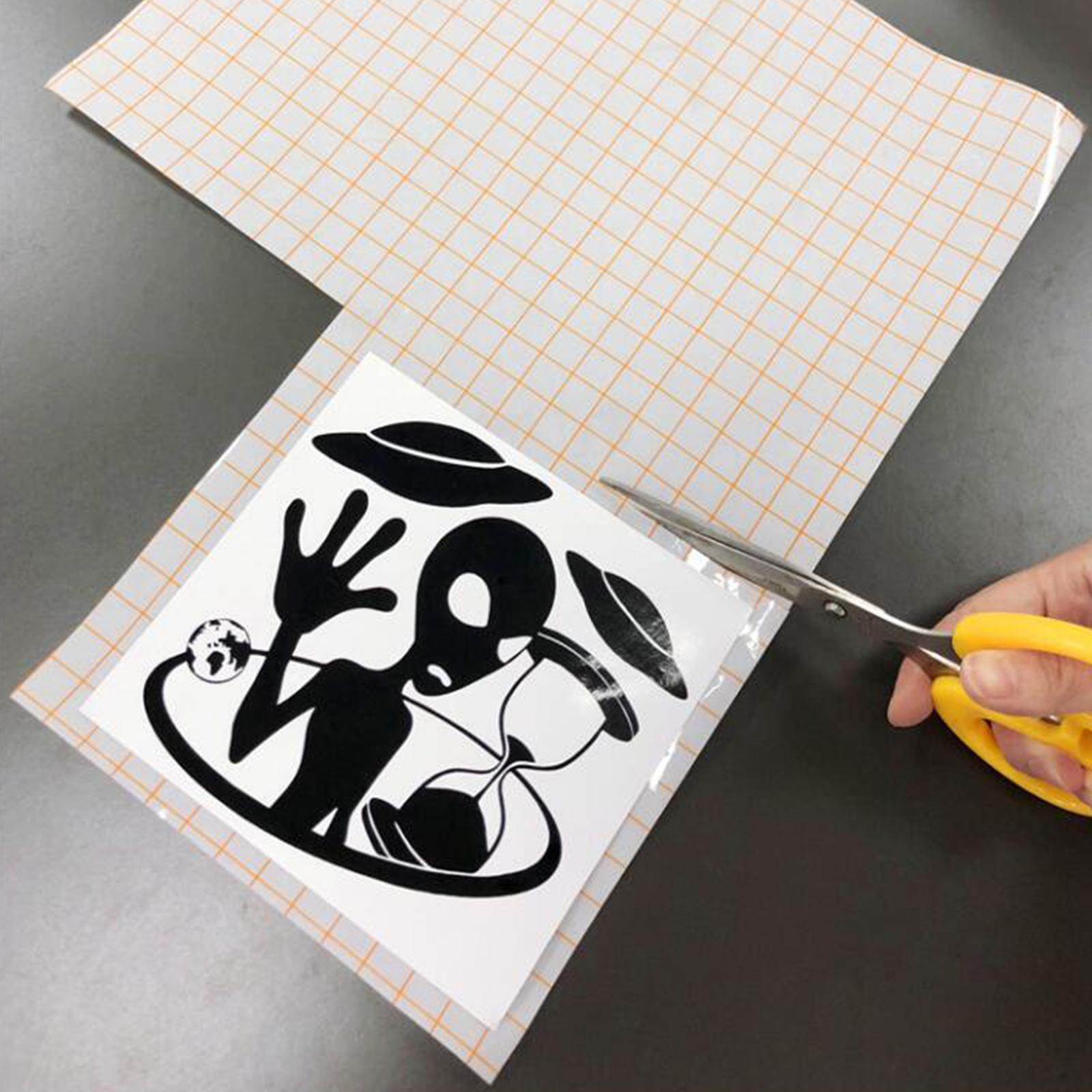 Vinyl Transfer Paper Tape Roll 12" x 79 inch with Alignment Grid Decals Windows