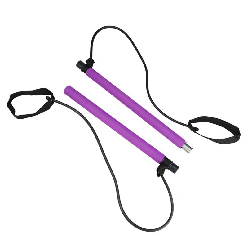 New Fitness Sport Pilates Bar Kit Gym Workout Stick Pilates Exercise Bar Kit with Resistance Band Body Building Puller Yoga Rope