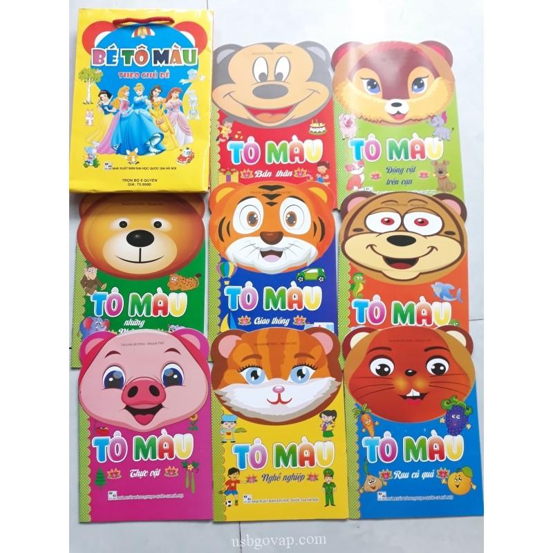Bộ 8 set hình tô màu cho bé 8 chủ đề