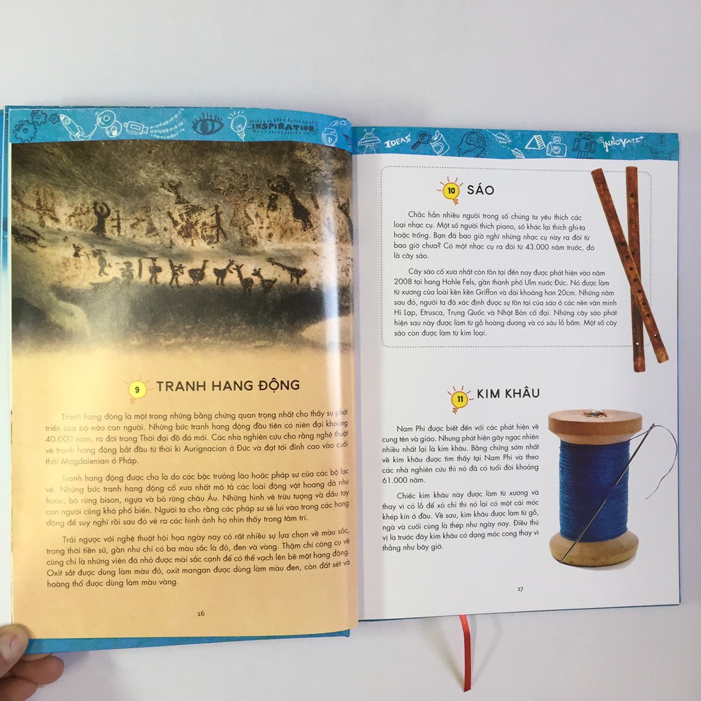 Sách - 365 Phát Hiện Và Phát Minh Ấn Tượng Trong Lịch Sử Nhân Loại - Bìa cứng - In màu toàn bộ - NXB Mỹ Thuật
