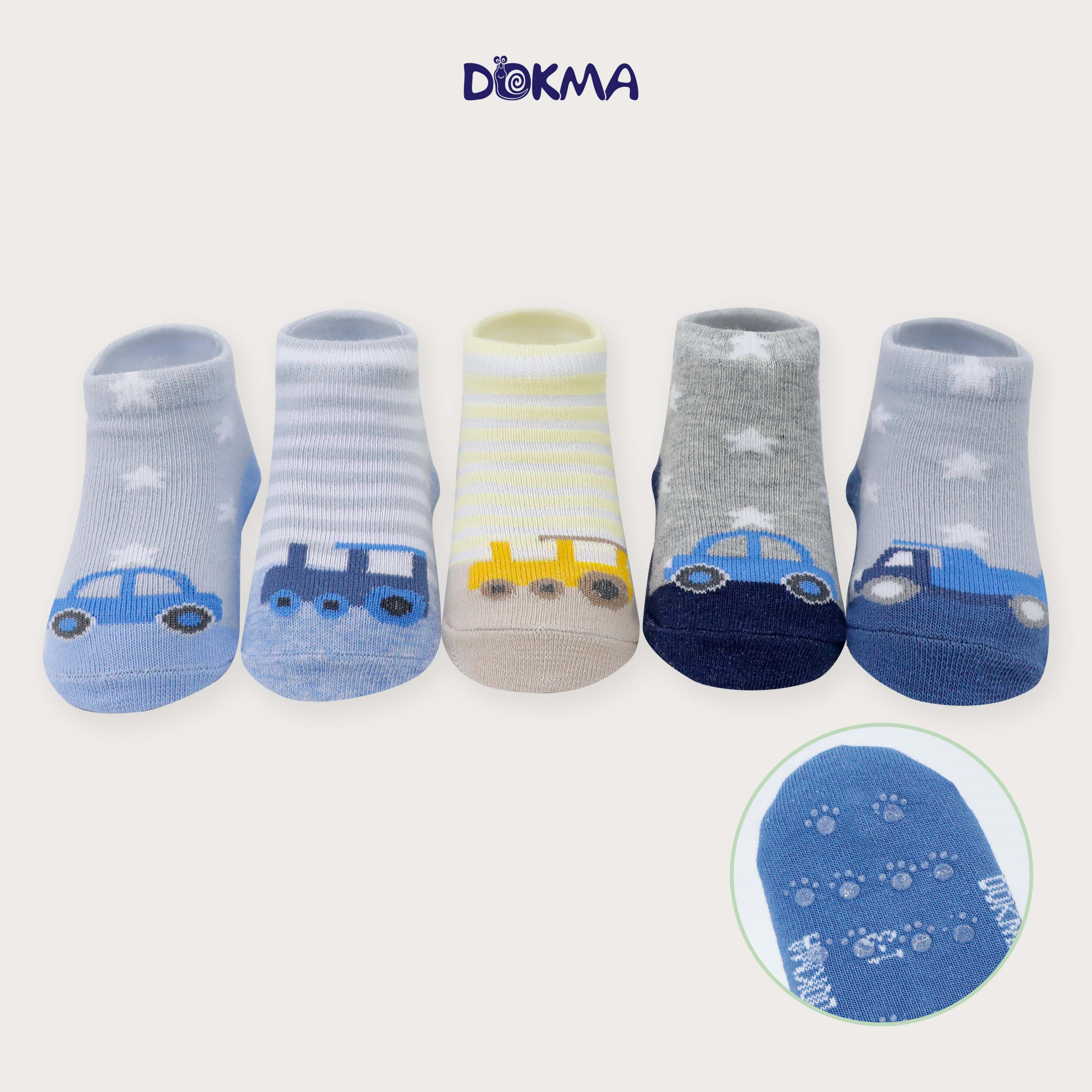 DS360 Tất cotton sơ sinh DOKMA (set 5 đôi)